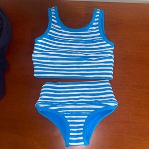 Lainsnow cobalt stripe girls bikini 2/3